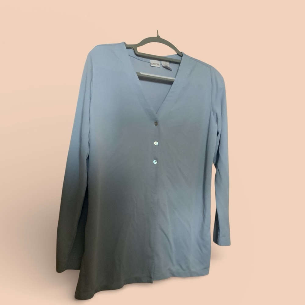 Cherokee light Blue V-Neck Women's Top & skirt